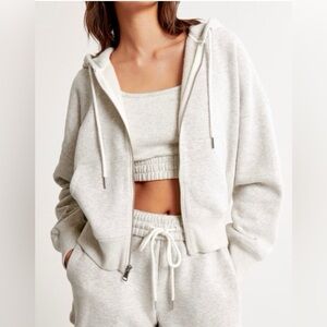 Abercrombie Essential Ribbed Sunday Hooded Full Zip